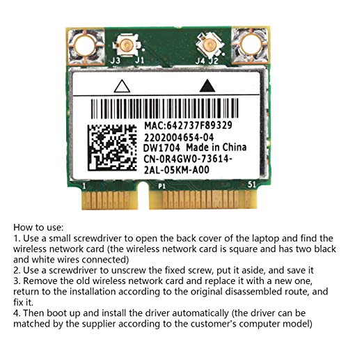 Tarjeta de red inalámbrica bcm943142hm 802.11 b/g/n Half Mini Pci-e WiFi Bluetooth 4.0 para 7/8/10, compatible con xps 2710 17 tr miniatura 2