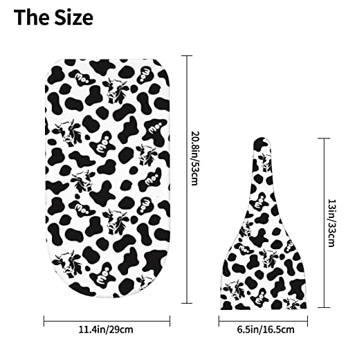 Cow Print Milk Baby Stuff Newborn Swaddle And Hat Set Stretchy Soft Black White Baby Receiving Blanket Gifts For Infant Baby Boy Girl #TOP3