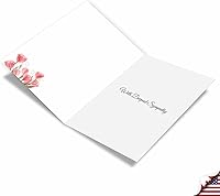 Vista 2 de NobleWorks - Tarjeta de felicitación de condolencias con sobre de 5 x 7 pulgadas (1 tarjeta) Summer Floral - Lirios C10326HSMG