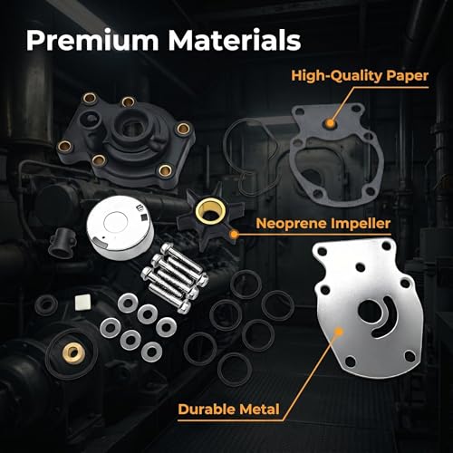 Image of 393630 Water Pump Impeller Kit 0393630 for Johnson Evinrude 20 25 30 35 HP 2-Cyl 2-Stroke Outboards 1980-2001 - Compatible with 1985 & Up Models