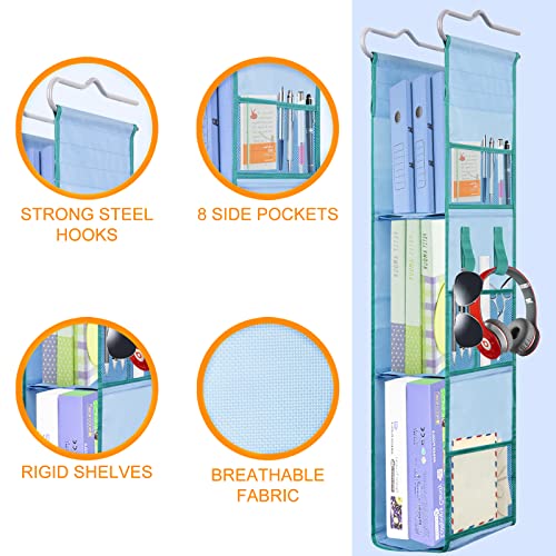 Coastal Rose Locker Organizer Shelf For School Locker, Hanging Locker Accessories Shelves For Girls Boys, Locker Stuff Kit For Work,Gym,Closet(Blue-Green) #TOP5