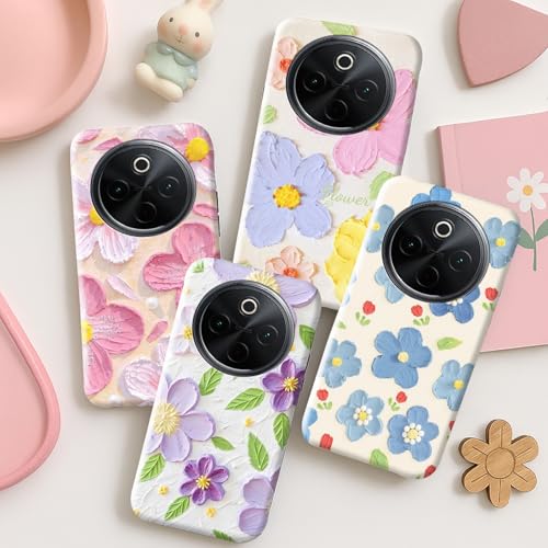 Image of COLORflow Back Cover Compatible with Vivo T4 5G / Y300 Pro 5G / iQOO Z10 5G | Whisper of Petals Customized Back Cover Compatible with Vivo T4 5G / Y300 Pro 5G / iQOO Z10 5G