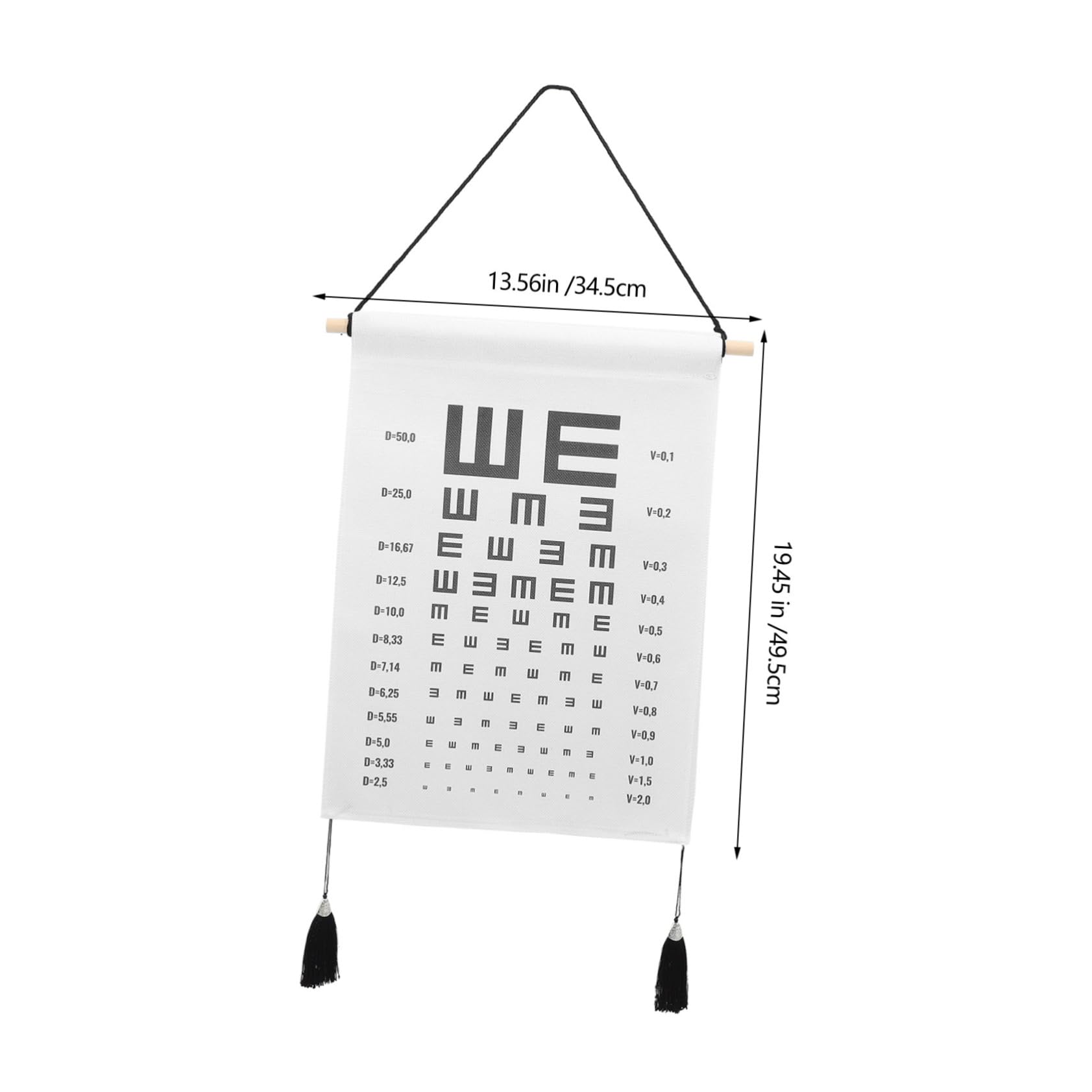 SOLUSTRE Vision Test Poster 35x50cm Boys and Girls Classroom Wall Decor Eye Chart Exam