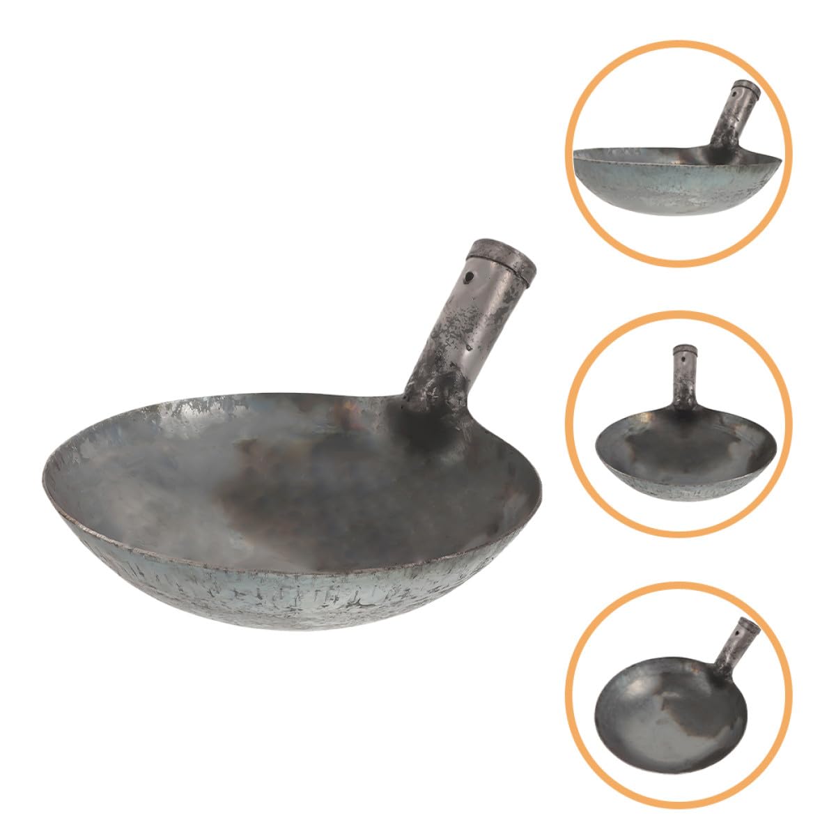 Ciieeo Pala de Estiércol de Metal Grande de Hierro, Diseño Tradicional | Color Plata, Diseño Estable y Resistente, Uso Versátil para Limpieza de Polvo y Lodo
