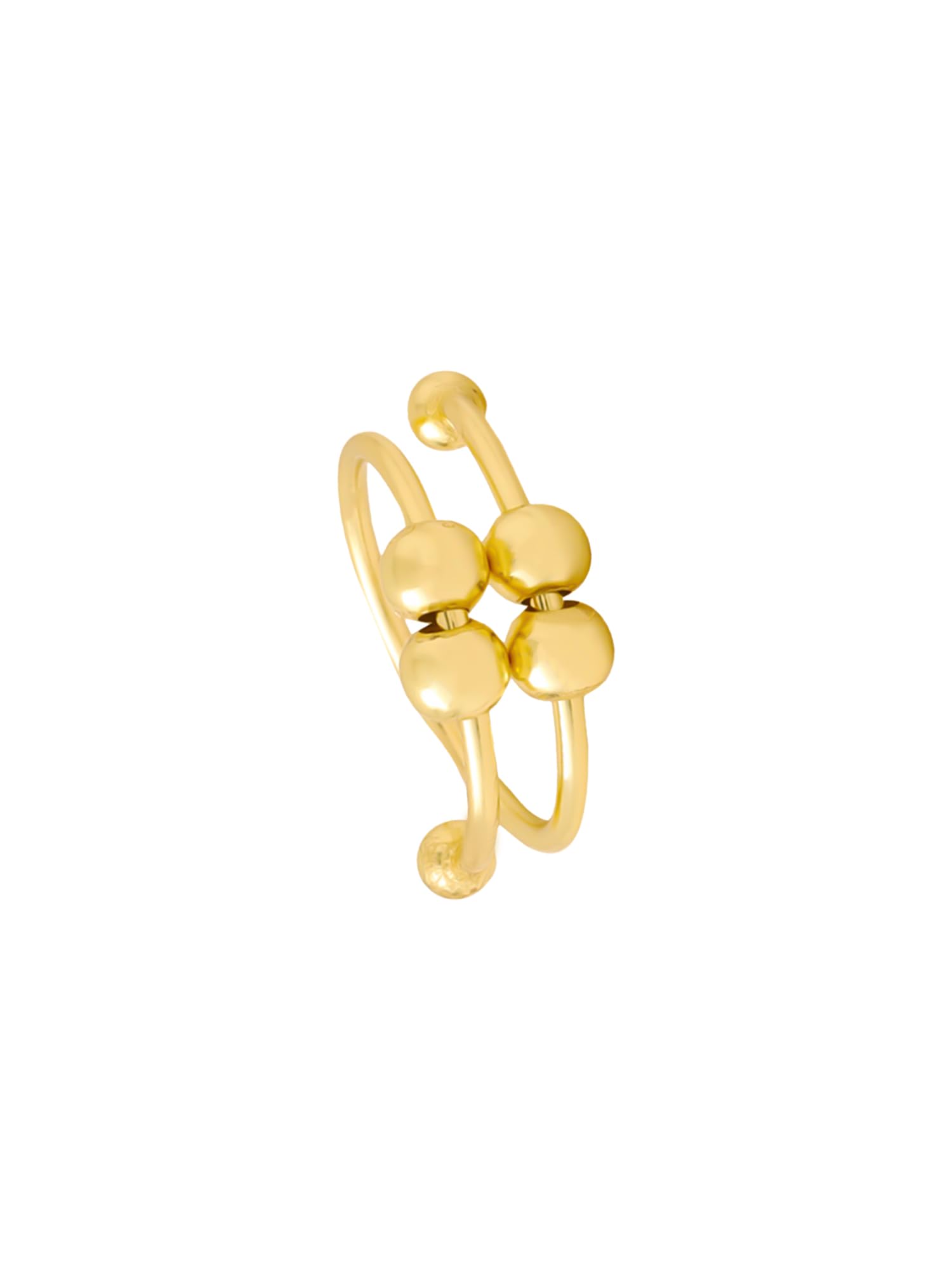 Rings For Women | Fashion Adjustable Golden Ring | Gold Plated Beads Statement Style Finger Ring for Girls | Eternal Shine | Birthday Gift For Girls Anniversary Gift for Wife-image-19