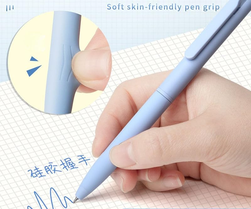 Image of Retractable Gel Pens Set, 0.5mm Fine Point, Quick Dry Ink, Pastel Neutral Colors, Smooth Writing, 6 Pieces (Cute Candy)