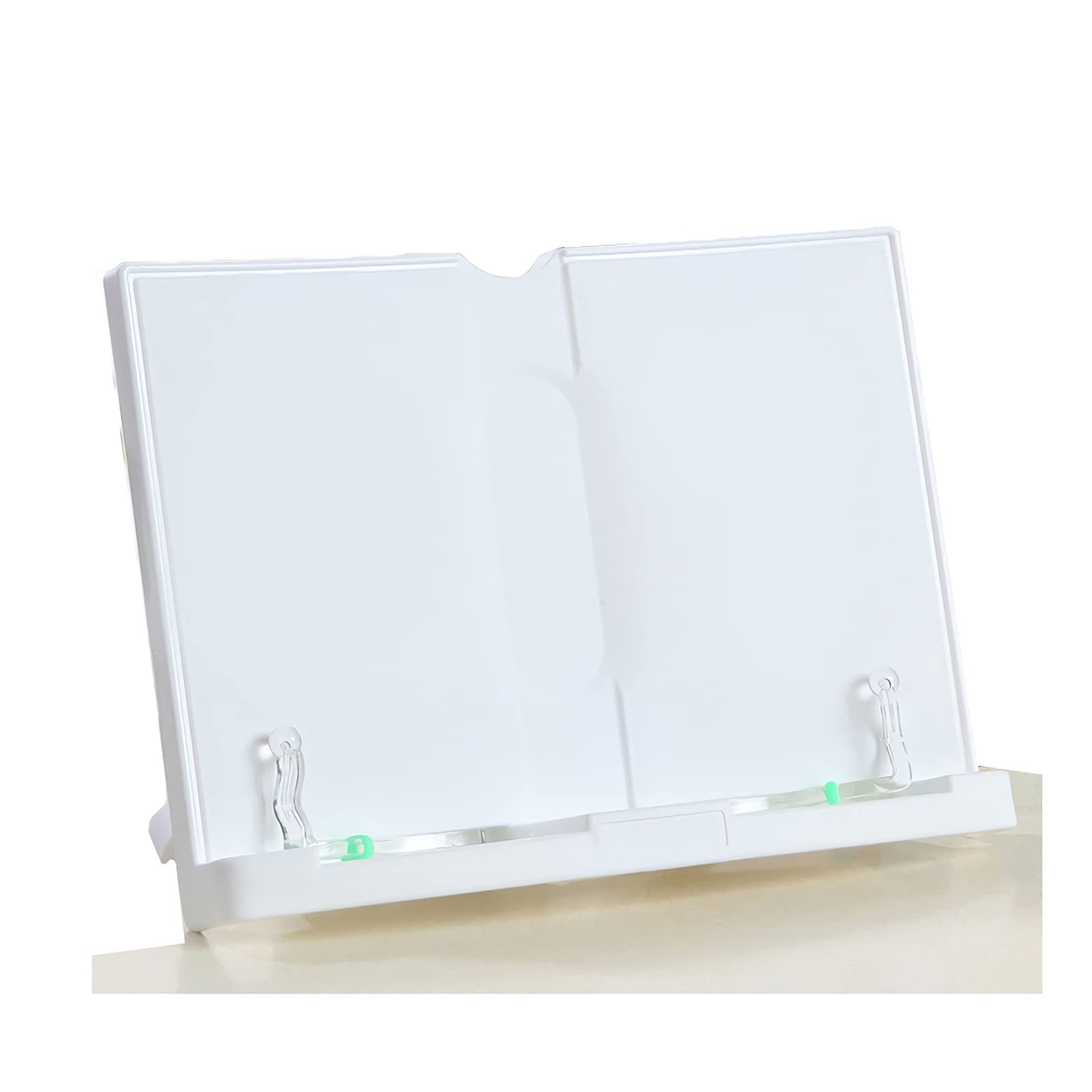 Book Stand Desk Book Stand Reading Rest Holder Adjustable Angle Cookbook Stands Portable Bookstand for Textbook Music Document 8.3 x 8.1 inch Bookshelf (Color : White) (Blanc)