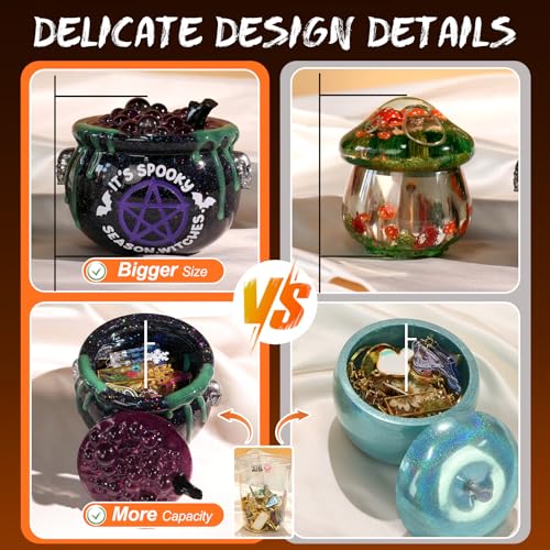 Moules en résine chaudron silicone premium pour créations Halloween durables - 6