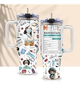 CGMIBAS 40oz Nurse Cups Tumbler with Handle Stainless Steel Nurse Appreciation Gifts for Women Co...
