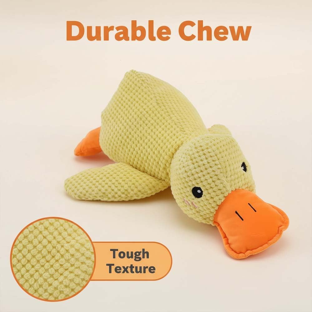 Duck Dog Toys for Aggressive Chewers, Durable Calming Squeaky Duck Dog Toy, Interactive Chew Toy for Small Medium Large Dogs (Light Pink + Green)