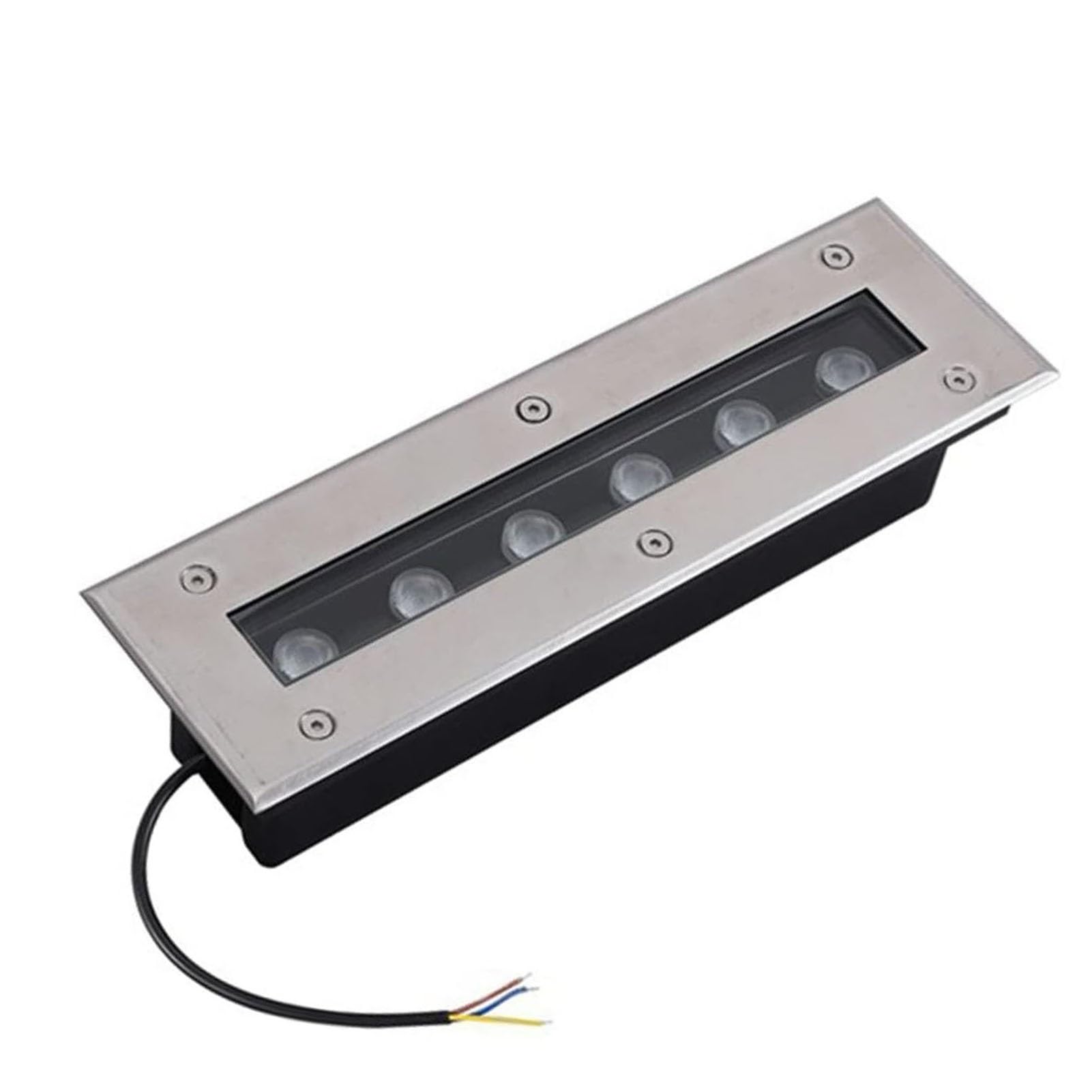 Lámpara enterrada rectangular for exteriores - Luces LED de paisaje for el suelo, Downlight LED de acero inoxidable resistente al agua IP65, luz LED for estanque AC85-265V, focos LED, for iluminación