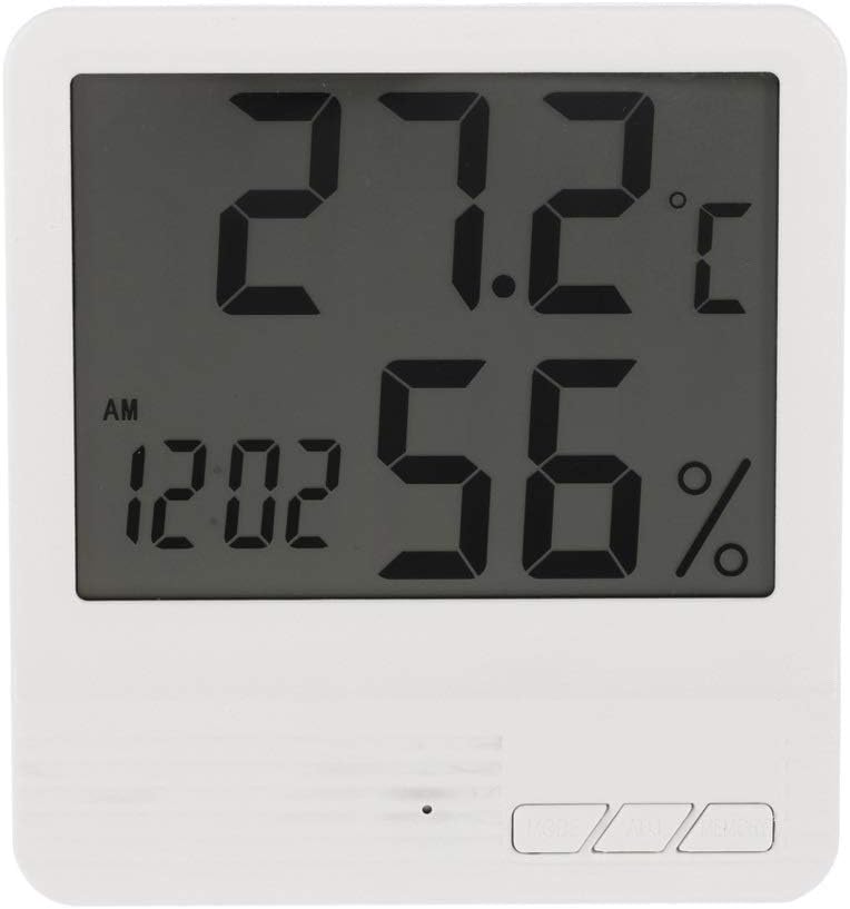 High-Accuracy LCD Digital Thermometer Hygrometer Electronic Temperature Humidity Meter Clock Weather Station Indoor