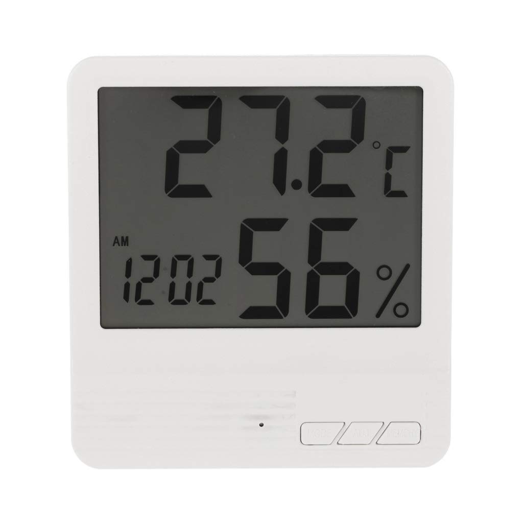 JFDBGU High-accuratezza del termometro Digitale LCD igrometro Temperatura Elettronica Temperatura di umidità Meter Orologio Stazione meteorologica Indoor