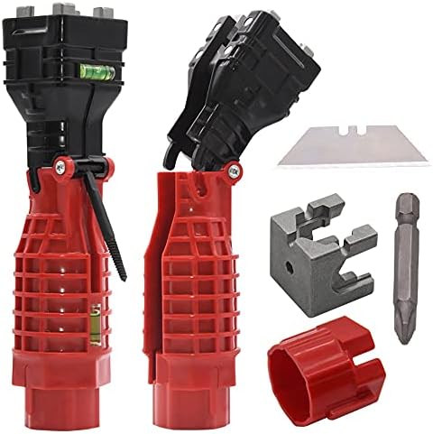 Faucet and Sink Installer, Multi-Purpose Basin Wrench, 18 in 1 Wrench Plumbing Tool for Toilet Bowl/Sink/Bathroom/Kitchen Plumbing Repair Installation Hand Tools