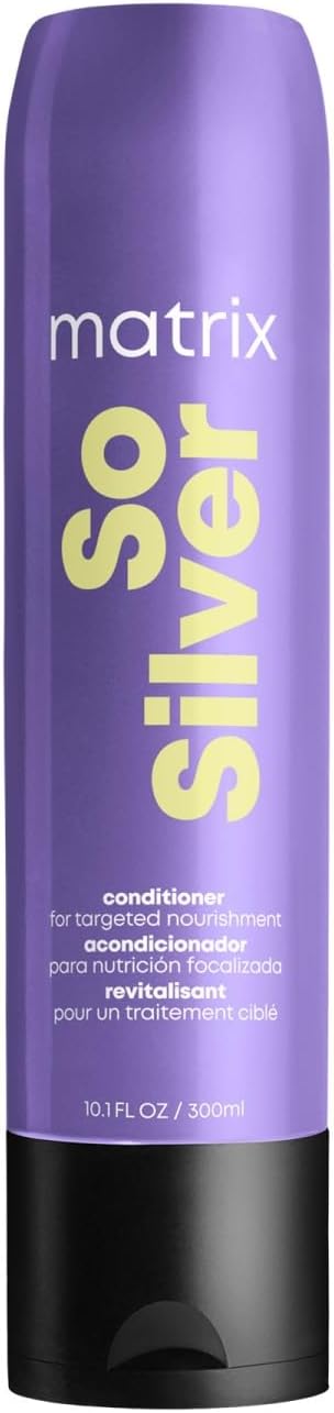 Matrix So Silver Purple Toning Conditioner, for Blonde, Grey and Silver, Neutralizes Yellow Tones 1L