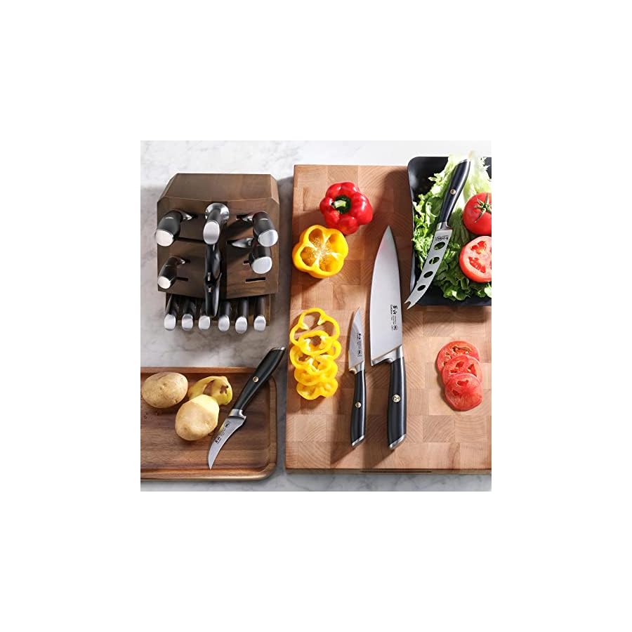 Cangshan L Series 17-Piece German Steel Forged Knife Set, 1026795 (Black)