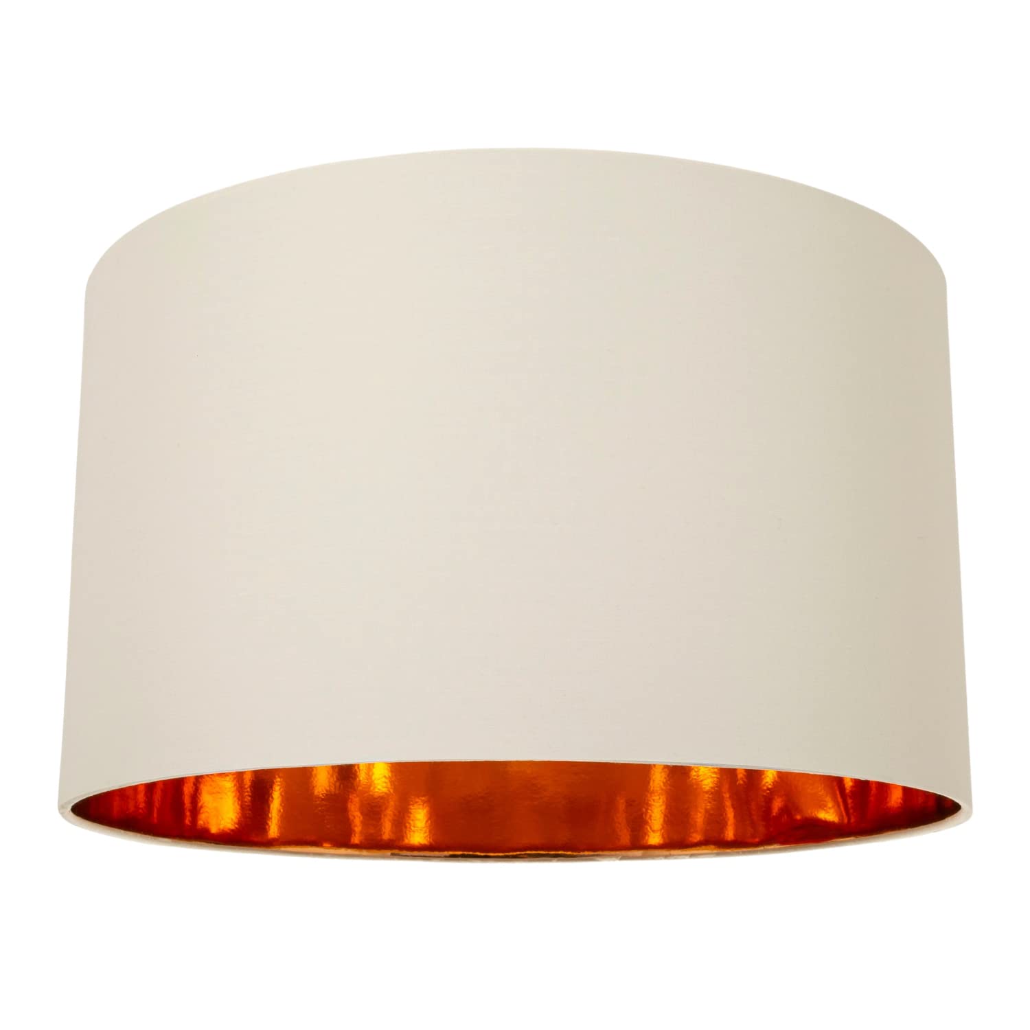 Contemporary and Chic Ochre Cotton 10" Table or Pendant Circular Drum Lamp Shade with Shiny Gold Inner - 60watt Maximum by Happy Homewares — view 13