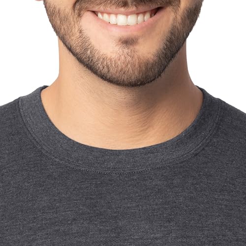 Fruit of the Loom Men's Eversoft Fleece Sweatshirts & Hoodies, Sweatshirt-Black Heather, XX-Large