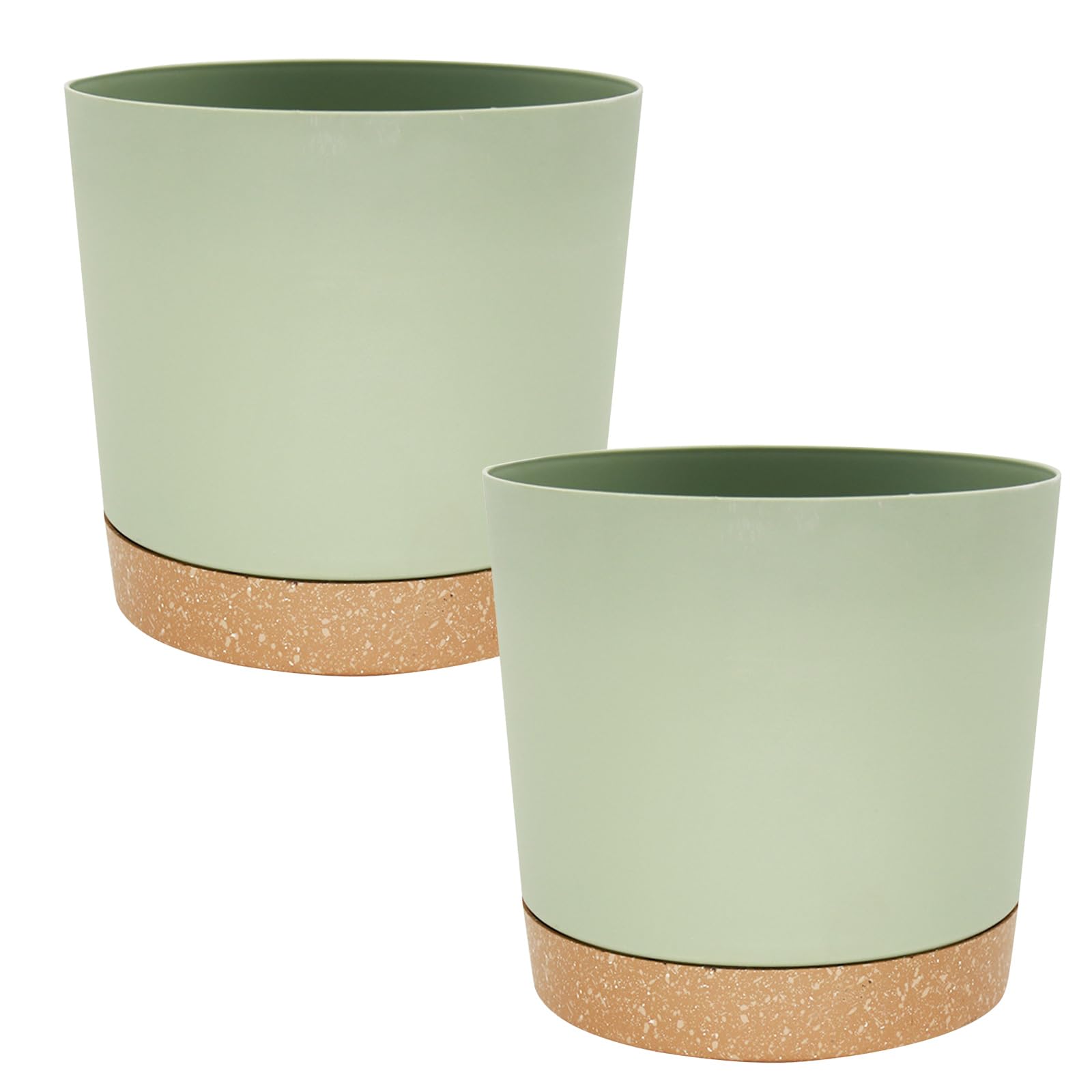 HDOYTXXM Round Resin Hanging Basket Planter with Drainage Tray Indoor Outdoor Flower Pots for Balcony Home Decoration Cylindrical Planter