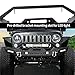 OEDRO Rear Bumper w/Tire Carrier Compatible for 2007-2018 Jeep Wrangler JK & Unlimited JKU, Off Road Full Width Back Bumper w/Hitch Receiver & D-Rings & Reflective Armor