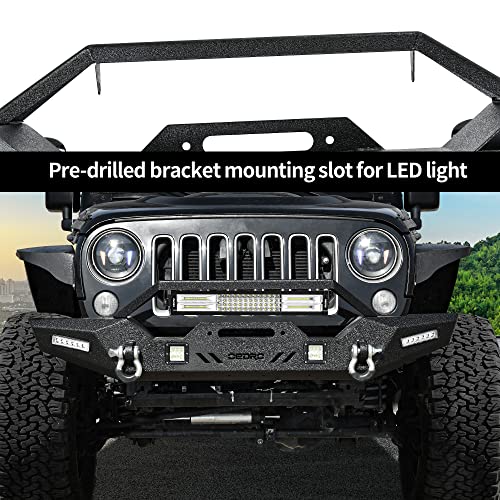 Image of OEDRO Front Rear Bumper Combo Fits for 07-18 Jeep Wrangler JK JKU Unlimited