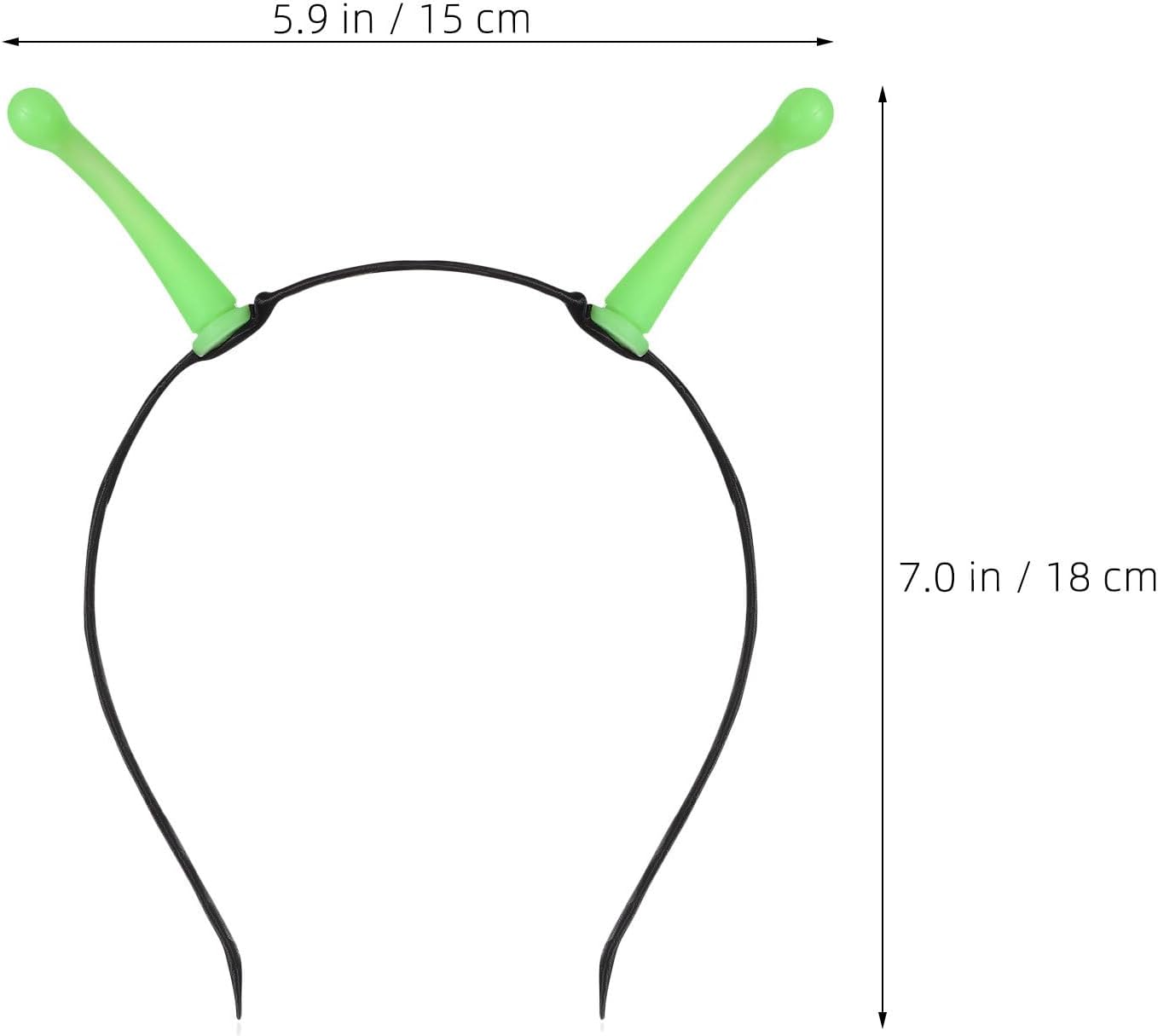 SHINEOFI 4pcs Glow in The Dark Antenna Headband, Halloween Glow-in-the-dark Headbands, Party Hair Accessories for Cosplay, Costume, Space Themed Events, Light Green