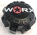 Worx Matte Black Wheel Center Caps (QTY 4) # WRX-8808LSB, WRX-8808-SB-L