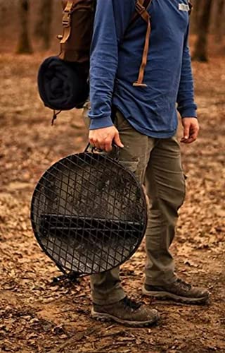 Outback Grills Explorer 300 - Parrilla portátil y ajustable de madera y carbón vegetal