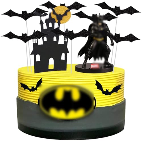 Bat Cake Decorazioni CBOSNF Bat Cake Topper,Bat Fiesta de Cumpleaños Decoraciones,Bat Decoracion...