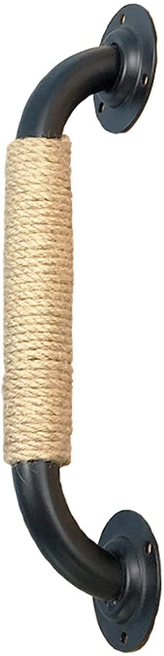 Klamka do drzwi stodoły czarna kuta żelazna linka uchwyt przesuwny drewniany uchwyt do szafy szopy Dogarden uchwyt bramy garażowej bar do domu łazienki kuchni biura/40 cm/40 cm