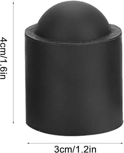 Miniatura 5 de Cubiertas de punta de taco de billar, 10 fundas de goma para palos de billar (negro)