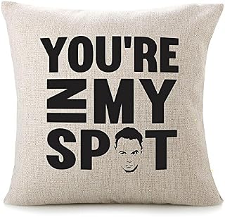 CHICCAT Cotton Linen Throw Pillow Case - You're in My SPOT Home Decor Wedding Gift Engagement Present Housewarming Gift Cushion Cover 18 X 18