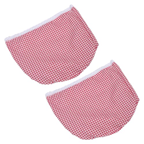 Kichvoe Forro de Tela Lavable para Cesta de Mimbre 70l, Inserto Reutilizable Rojo a Cuadros 45x50 Cm para Cesta de Ropa Sucia, 2 Piezas para Organización Doméstica y Lavandería