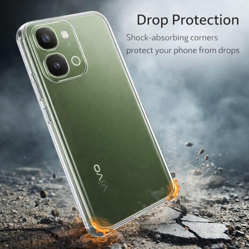 Image of COVERBLACK Flexible Rubber Case Back Cover Compatible for Vivo V2553 / Y21 /Vivo Y11 5G - Transparent