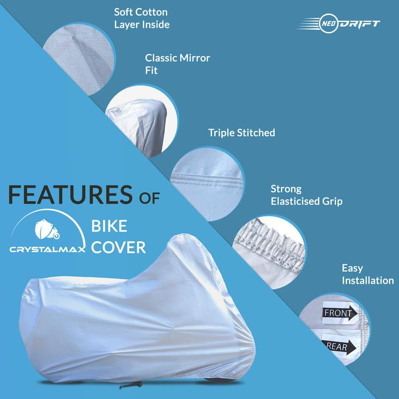 Image of Neodrift 'CrystalMax' Bike Cover for BMW S 1000rr (All-Weather Motorcycle Protection, Water & UV Resistant, Dustproof, Windproof).
