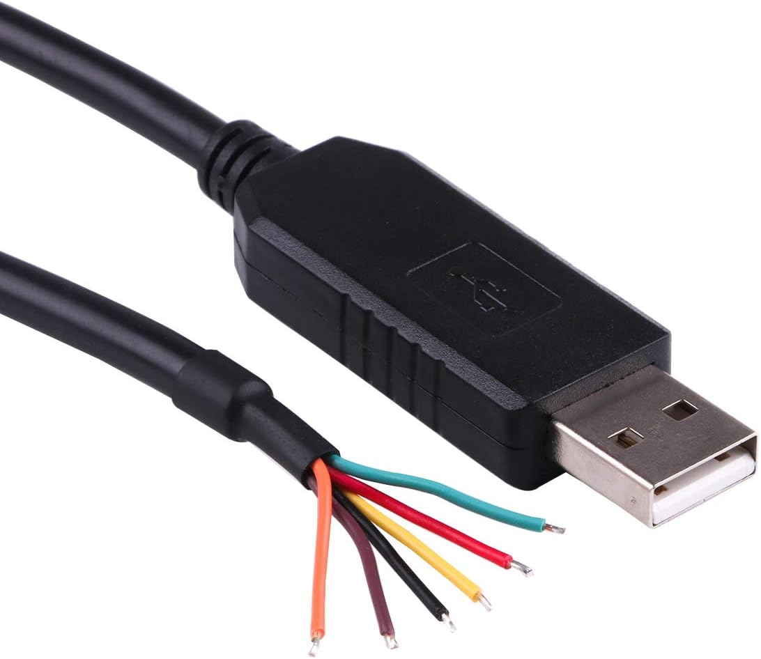 Suamdoen FT232RL Chip USB to 5v TTL UART Serial Cable 6 Way Wire End, TTL-232R-5V 6FT