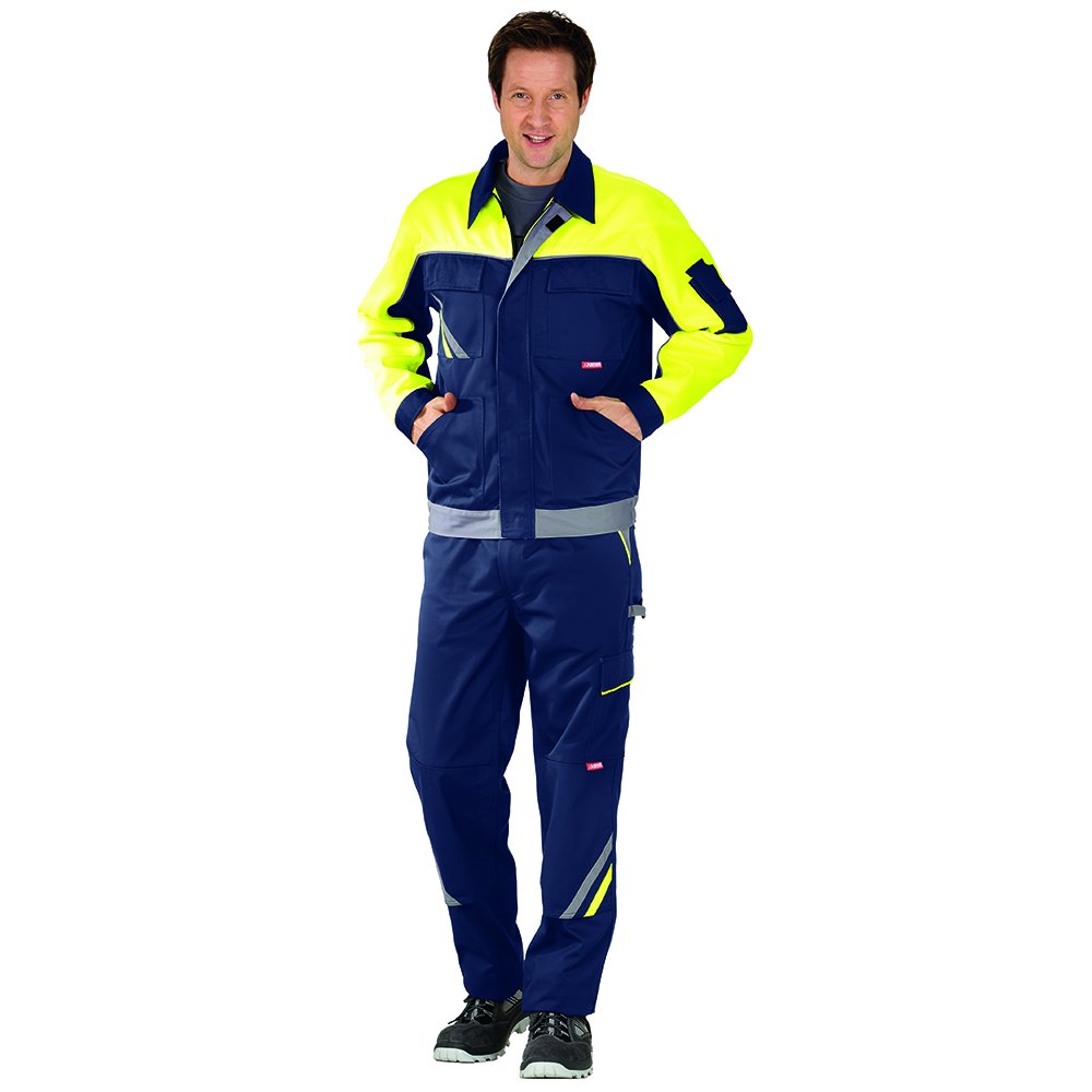 Planam Herren Visline Bundjacke Visline V1 Größe 27 in marine/gelb/zink (1er Pack)