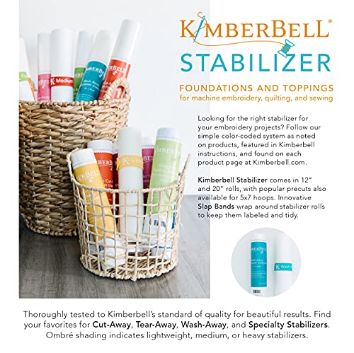 Kimberbell Stabilizer Slap Bands, Set of 16 Color-Coded & Labeled Silicone Organization Bands, Each One Sized: 9.5” x 1”, Organize Your Craft & Sewing Room, Easy to Use, Durable