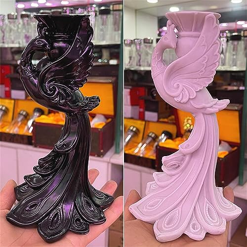 HXSCOO Phoenix Crystal Ball Resin Base Creative Resin Ornaments Sphere Display Stand Home Decoration Suitable for 6-8cm Ball (Color : Black Phoenix)