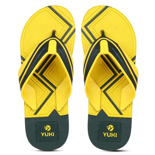 Image of YUKI Men Slippers | Stylish Hawai Chappal Rubber Flip Flops Slippers, Comfortable & Ultra-Light, Waterproof Non-Slip Thong