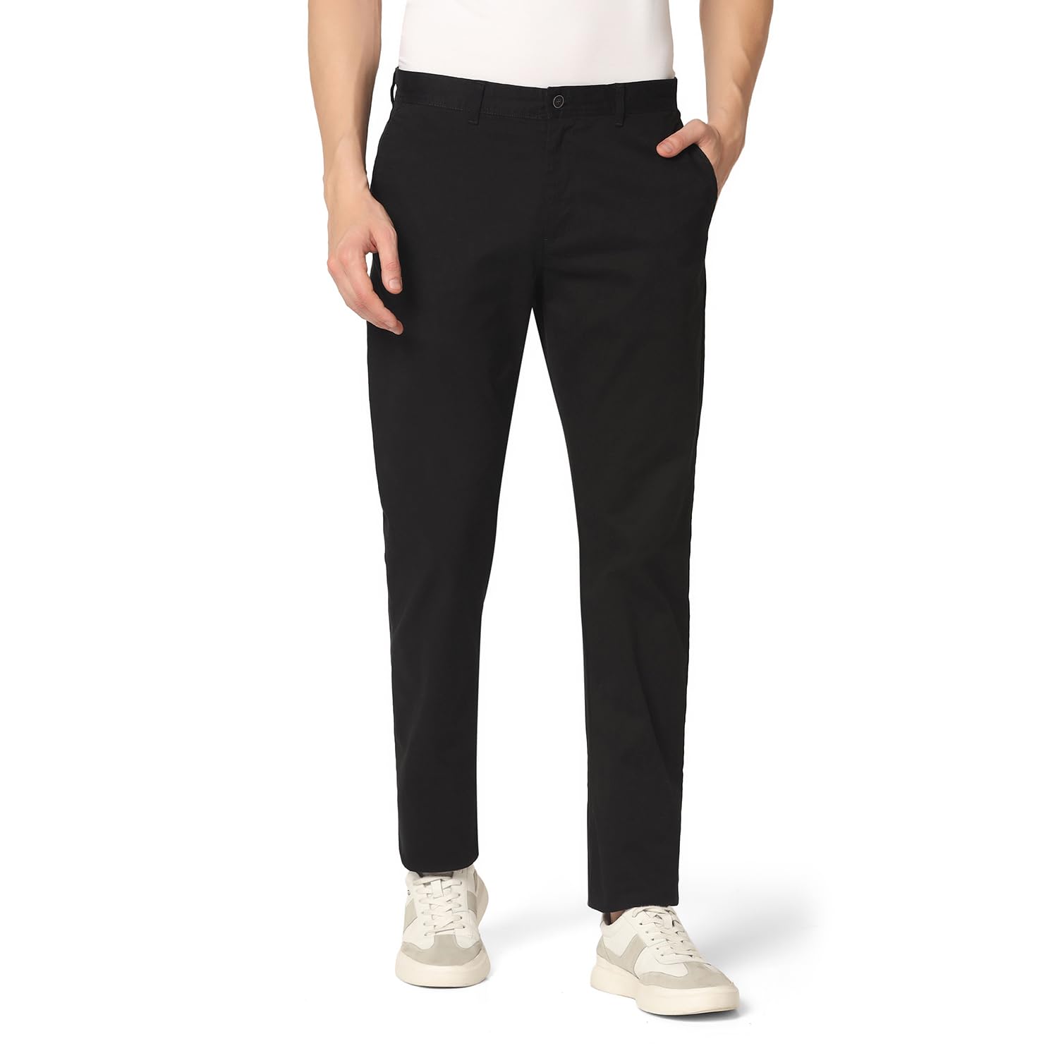 blackberrysClean Front Slim Fit Solid Khaki