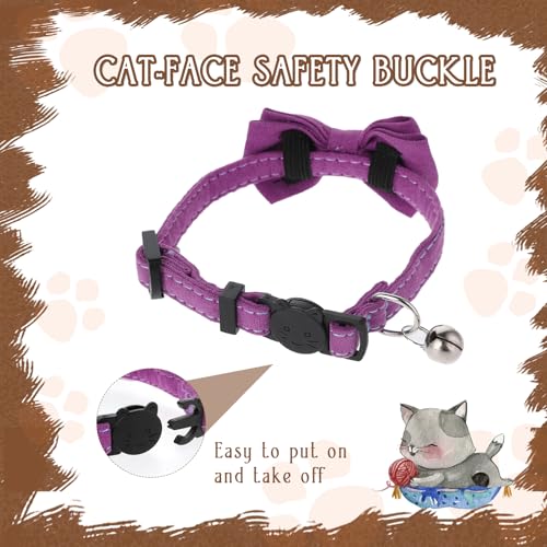Collier de sécurité réglable violet pour éviter la perte du chaton - 12