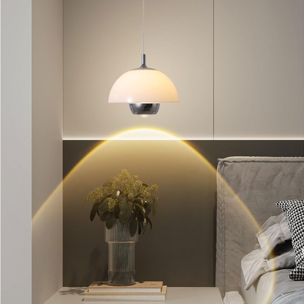 Lámpara colgante LED de espectro completo Gris ahumado, suspendida, con pantalla de cristal transparente Luminaria tricolor ajustable Para mostradores de bar, pasillos y mesitas