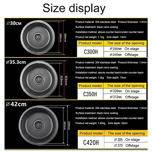 Évier de cuisine compact rond pour optimiser l'espace des petites surfaces - 8