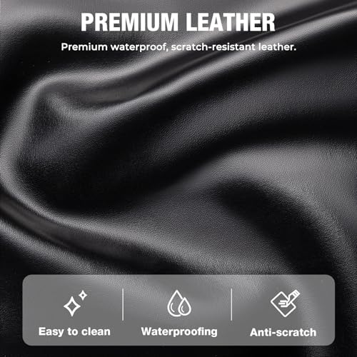 PU Leather Massage Table Cover Fitted with Elastic Band, Waterpoof Oilproof, 77x31.5 in Massage Bed Cover Protector, ONLY Fits 77in/195cm Length for Tattoo/Spa/Lash Bed, Wipeable Waxing Table Covers