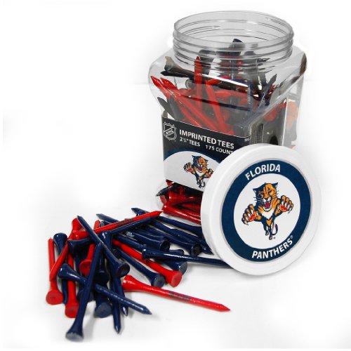 Team Golf NHL Florida Panthers Jar of 175 Golf Tees 2-3/4" Golf Tees, 175 Pack, Regulation Size, Multi Team Colors