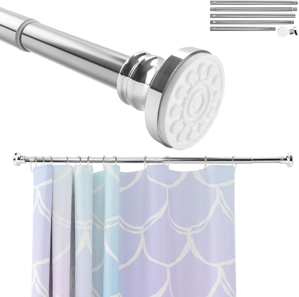 XSpecial Telescopic Shower Curtain Poles Extendable Curtain Rod (105