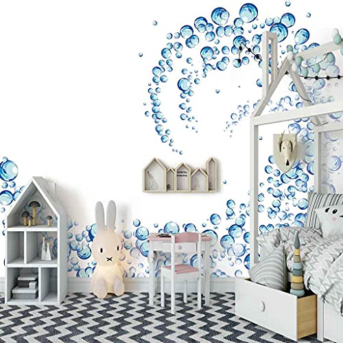 Papier peint 3D bulle bleue autocollant pour masquer les défauts d'un mur - 3