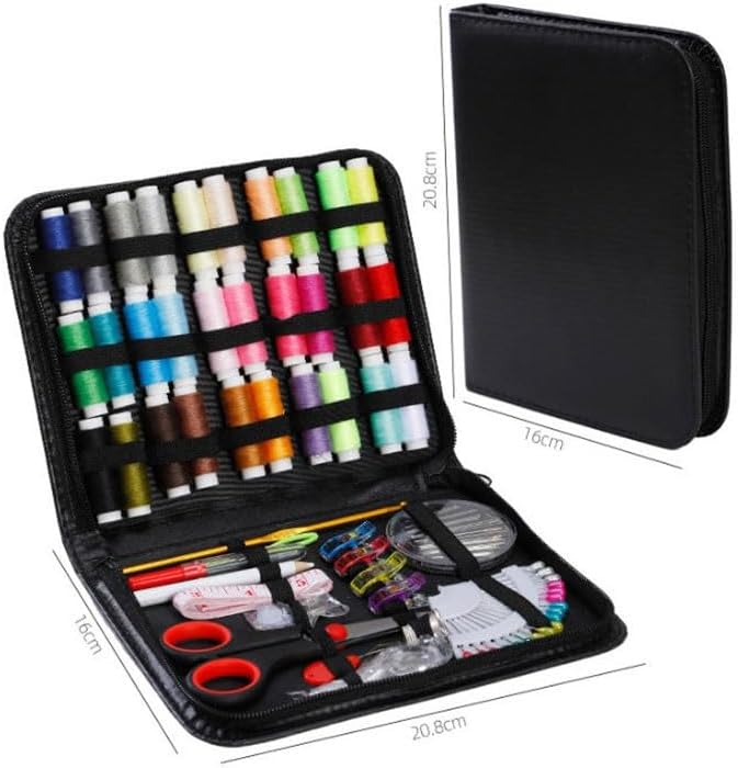 MVNOIRE Fabric Portable Sewing Kit Household Patching Bag Tools Needle Thread Box