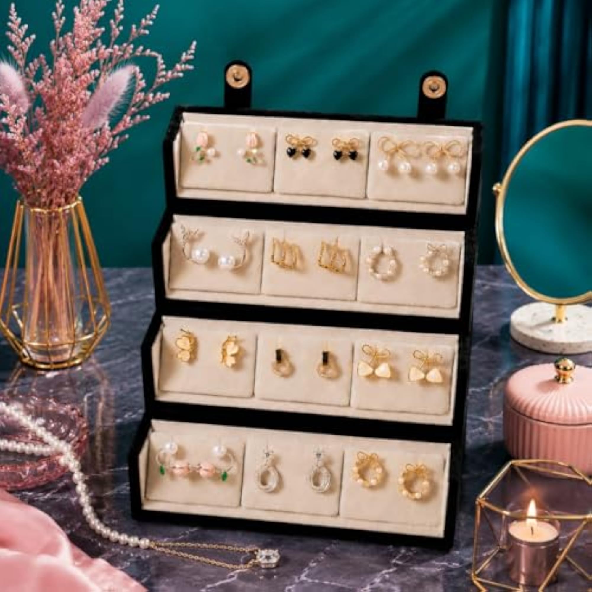PRIFASHS Korean Studs Earrings Storage Box, Viral Design